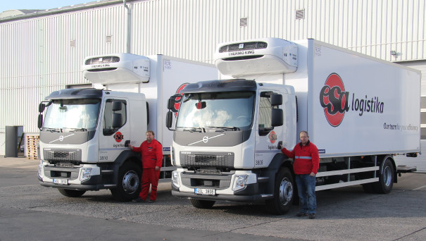 ESA logistika 2 distribution vehicles with 2 drivers