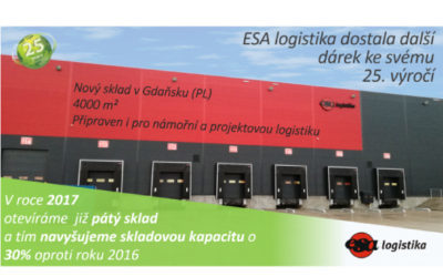 K 25. výročiu ESA logistika otvorila piaty sklad v roku 2017 v meste Gdansk