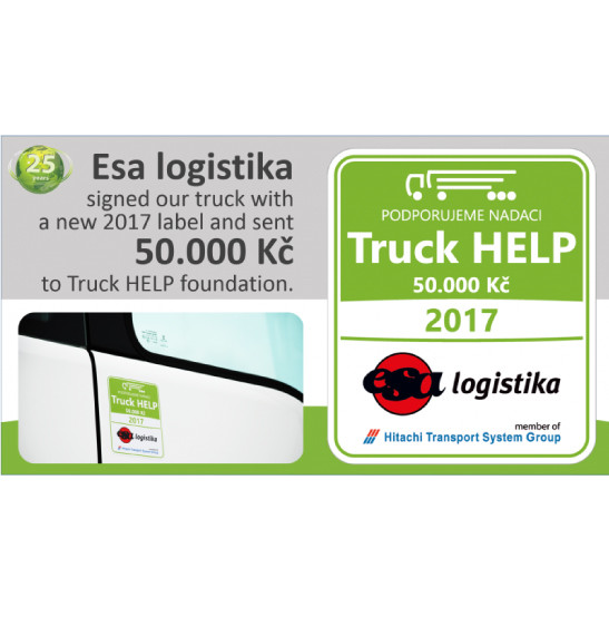 ESA podporuje nadaci Truck HELP