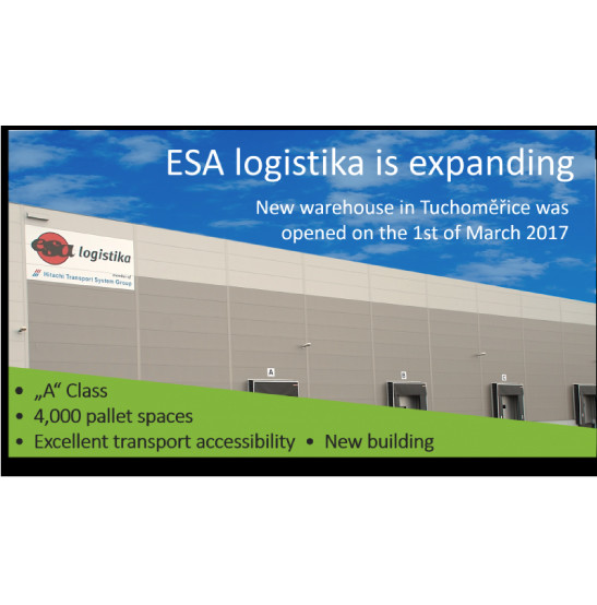 ESA opened a new warehouse in Tuchoměřice