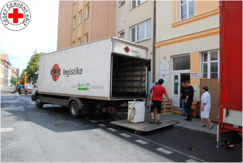 Czech Red Cross, delivery van, logo