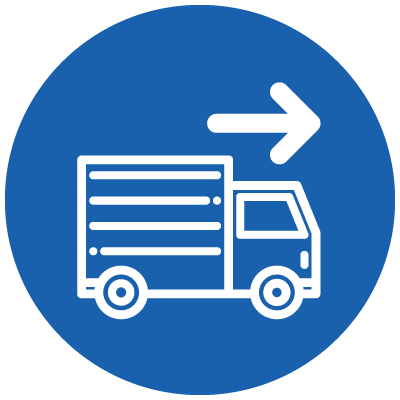 Ikona doprava do prostor ESA logistika, nebo zákazníka