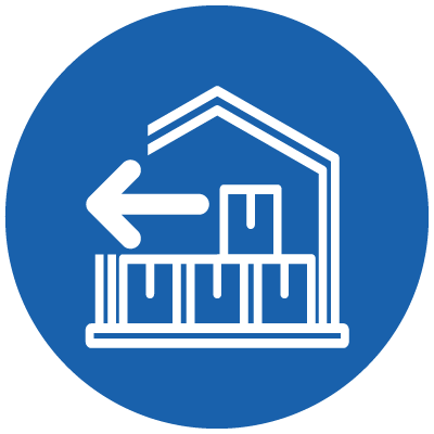 Goods removal service icon